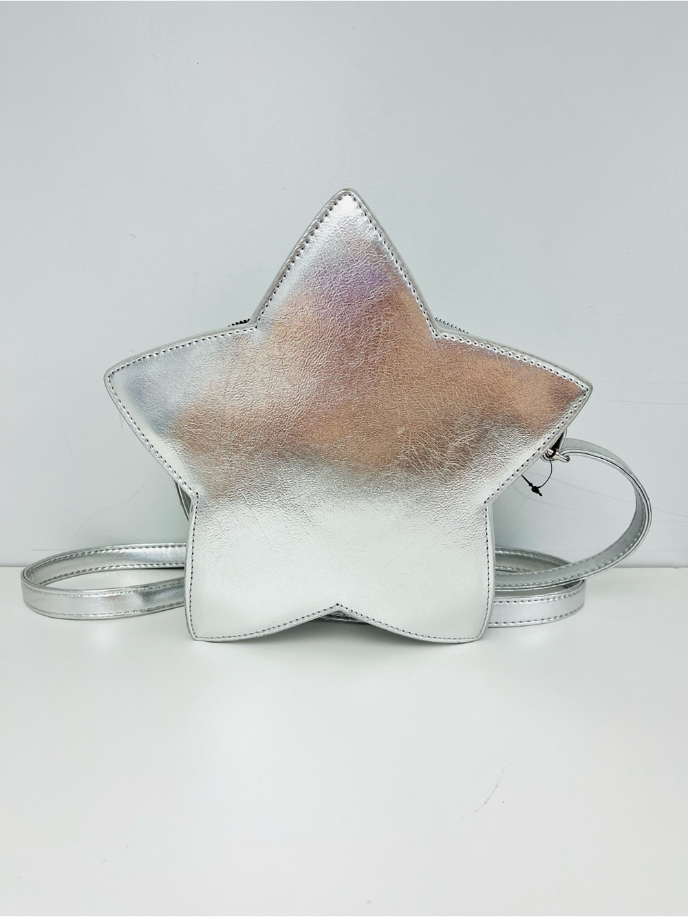 NWOT Silver Star Shaped Crossbody Bag by BIOWORLD